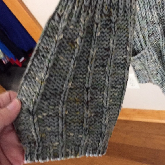 BCBGMAXAZRIA Marled  Olive Hooded Sweater Size Large - Picture 6 of 15